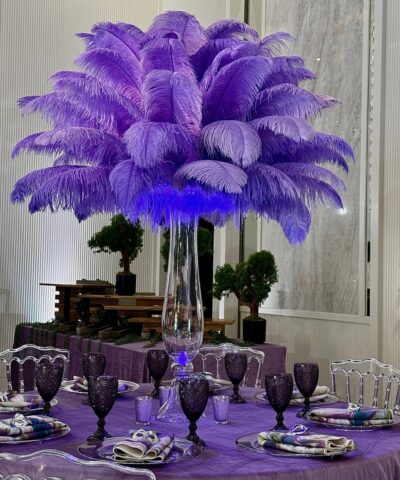 lavender ostrich feathers