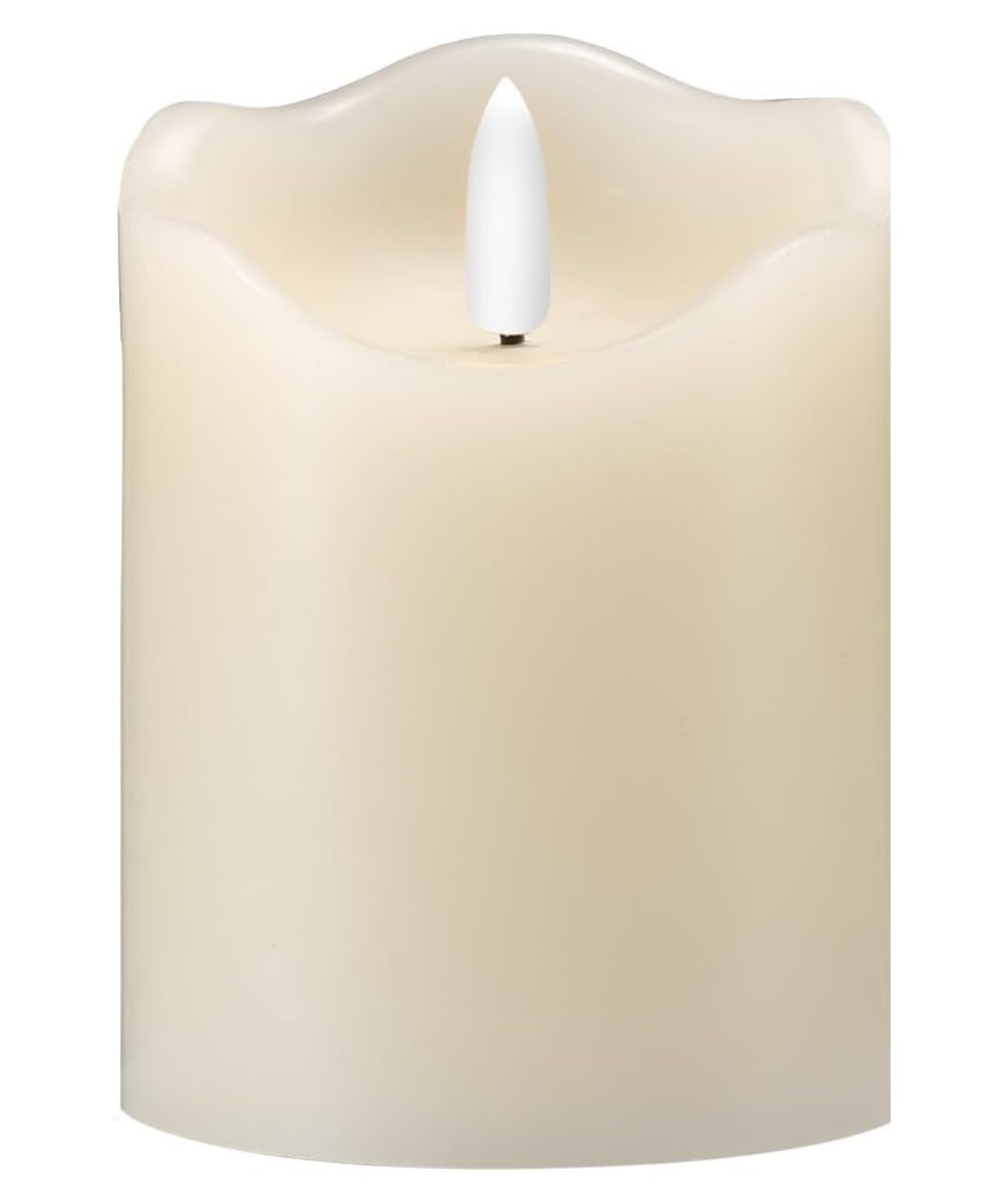 Flickering pillar LED candle (real wax)