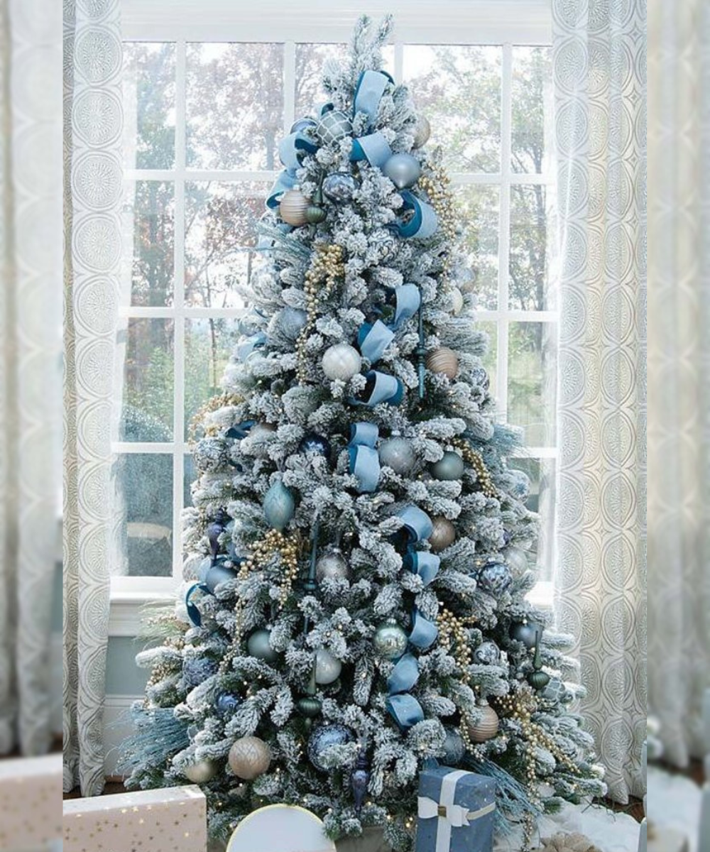 Blue Christmas tree decorations