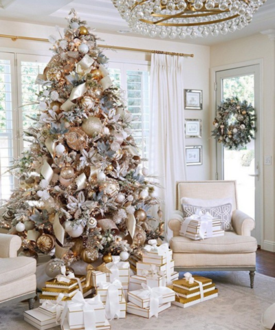 White Christmas tree decorations