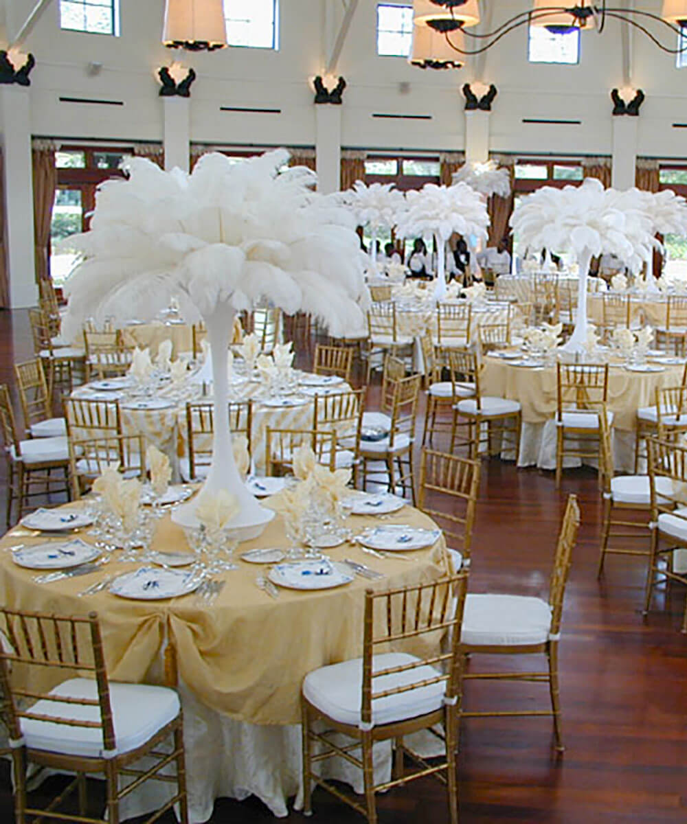 Ostrich Feather Table Centerpieces